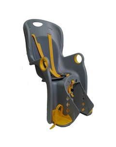 Велокресло детское, заднее, за подседельную трубу, max 22кг, пластик, серое, BC-TX-7B-0-G Bq