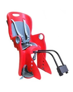 Велокресло детское, заднее, на багажник/за подседельную трубу, max 22кг, пластик, красное, BC-TX-8-0-R Bq