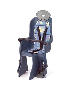 Велокресло детское BQ, заднее, на багажник, max 15кг, пластик, синее, YC-841 (blue) Trix