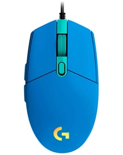 Мышь проводная игровая Logitech G102 Lightsync, голубой (910-005810)