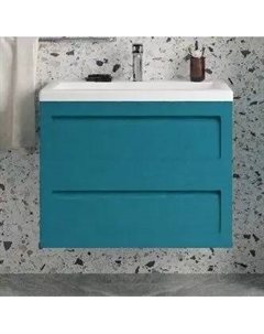 Тумба под раковину Platino 75, подвесная, бирюзовая матовая Art&max