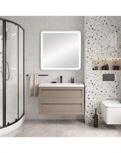 Тумба с раковиной Platino 100 AM-Platino-1000-2C-SO-CM капучино матовая Art&max