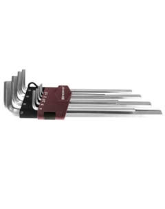 Набор ключей торцевых HKL9S 053051, шестигранных, удлиненных, H1.5-H10, 9 предметов Thorvik