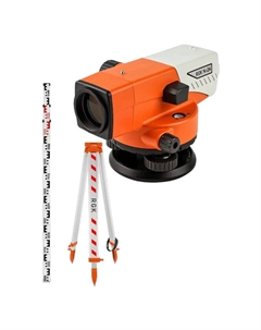 Комплект 752329 3в1: нивелир N-24 с поверкой + штатив, рейка 3 м Rgk