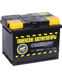 Автомобильный аккумулятор Standard 60 Ач прямая полярность L2 Tyumen battery