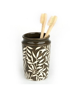 Стакан для зубных щеток VITARTA Print керамика коричневый Vitarta