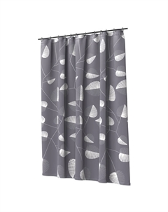 Занавеска для ванной FORA Leaf 200х180см полиэстер серый Fora