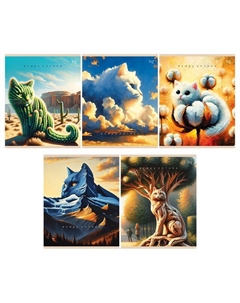 Тетрадь 48л Котики эконом А5 клетка Bg