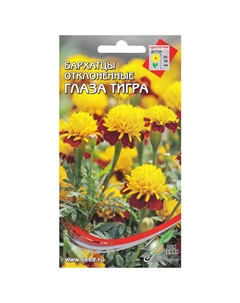 Семена Бархатцы (Тагетис отклонённый) Глаза Тигра 0,4г Дом семян