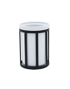 Стакан для зубных щеток VITARTA Metal black керамика белый Vitarta