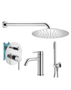 Комплект смесителя для раковины с верхним душем IXO KITXO18CR53 хром Plumberia selection