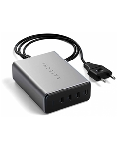 Сетевое зарядное устройство Satechi Gan Charger ST-UC165GM-EU 165W, 4xUSB type-C, Quick Charge, PD, серый (92441)