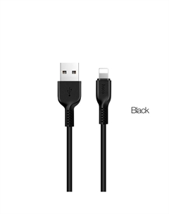 Кабель USB-Lightning 8-pin, 2A, 2м, черный HOCO (6957531062882) Hoco