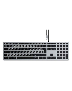 Клавиатура проводная Slim X3, мембранная, подсветка, USB Type-C, серебристый (ST-BTSX3S-RU) Satechi