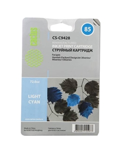 Картридж струйный Cactus CS-C9428 (85), светло-голубой, совместимый, 29 мл, для HP 130 / 90 / 30