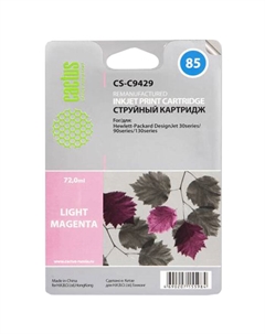 Картридж струйный Cactus CS-C9429 (85), светло-пурпурный, совместимый, 72 мл, для HP 130 / 90 / 30