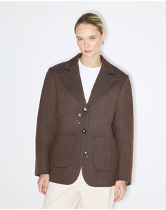 Жакет с пуговицами шоколадного цвета 2mood