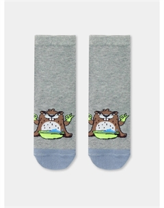 Носки детские серые с рисунком в виде сурка Mark formelle