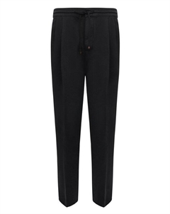 Брюки изо льна и хлопка Brunello cucinelli
