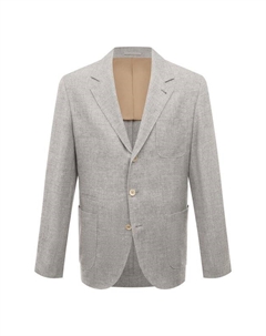 Пиджак изо льна и шерсти Brunello cucinelli