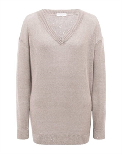 Пуловер изо льна и шелка Brunello cucinelli