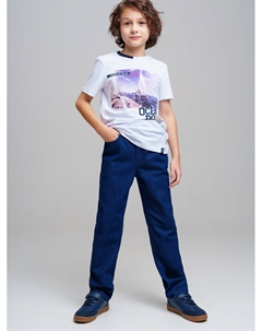 Брюки текстильные джинсовые для мальчиков Playtoday tween