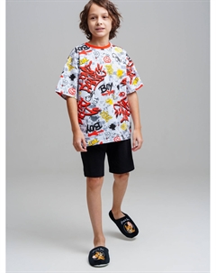 Комплект трикотажный для мальчиков: фуфайка (футболка), шорты Playtoday tween