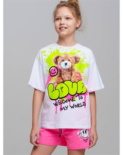 Фуфайка трикотажная для девочек (футболка) Playtoday tween