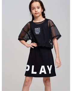 Комплект трикотажный для девочек: сарафан, фуфайка (футболка) Playtoday tween