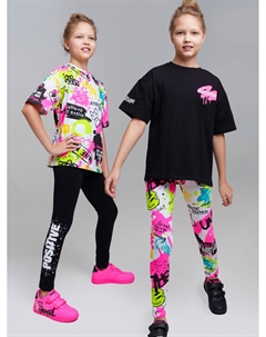 Брюки трикотажные для девочек (легинсы), 2 пары в комплекте Playtoday tween