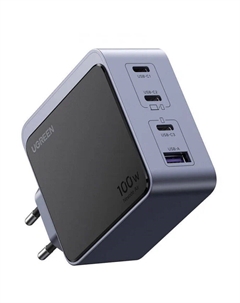 Сетевое зарядное устройство Ugreen X565 (35043) 100W 3xType C + USB, серое