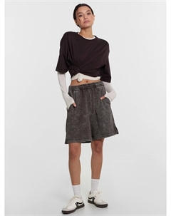 Шорты женские черные с эффектом Mark formelle