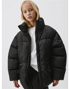 Дутая леопардовая куртка для девочек Sela