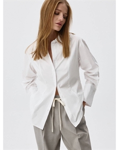 Белая приталенная рубашка Sela