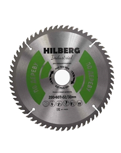 Диск пильный Industrial HW205, дерево, 200*32/30*60Т Hilberg