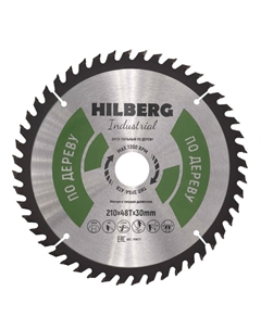 Диск пильный Industrial HW211, дерево, 210*30*48Т Hilberg