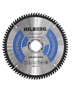 Диск пильный Industrial HA200, по алюминию, 200*30*80Т Hilberg