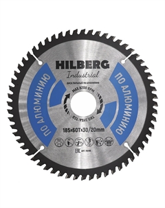 Диск пильный Industrial HA185, по алюминию, 185*30/20*60Т Hilberg
