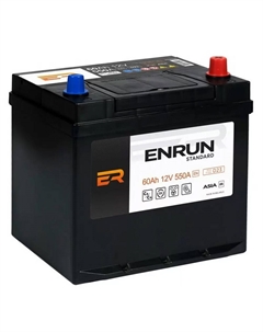 Автомобильный аккумулятор JIS Standart 60 Ач обратная полярность D23L Enrun