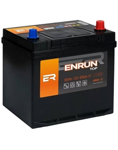 Автомобильный аккумулятор JIS TOP 65 Ач обратная полярность D23L Enrun
