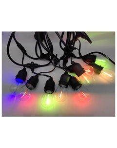 Гирлянда Прозрачные лампочки 5м 10LED мульти свет Maxijoy