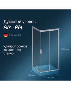 Душевой уголок 90х90 Gem W90G-403-090MT Am.pm.