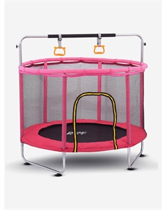 Батут, d=140, внешняя сетка высотой 74 см., общая высота 110 см. розовый, Розовый Rocket