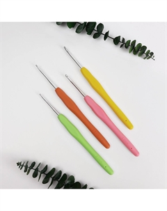 Набор крючков для вязания, d=2-3.5 мм, 14 см, 4 шт., разноцветный Арт узор