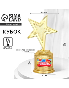 Фигура звезда литая на выпускной Сима-ленд