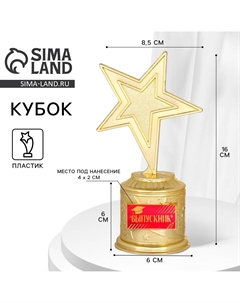 Фигура звезда литая на выпускной Сима-ленд