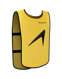 Манишка футбольная детская на резинке, р. 36-40, цвет желтый Onlytop