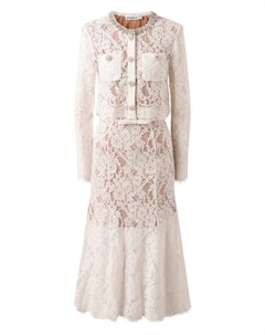 Платье из вискозы и хлопка Self-portrait