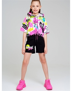 Комплект трикотажный для девочек: майка, шорты, фуфайка (футболка) Playtoday tween