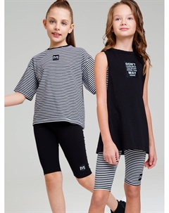 Брюки трикотажные для девочек (легинсы укороченные), 2 пары в комплекте Playtoday tween